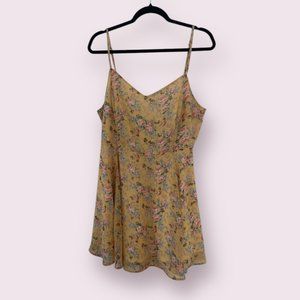 Floral Picnic Summer Tie Bow Back Adjustable Skater Babydoll Boho Mini Hip Dress